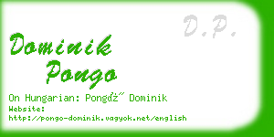 dominik pongo business card